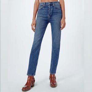 REDONE Comfort Stretch High Rise Ankle Crop sz 25 color mid-70s